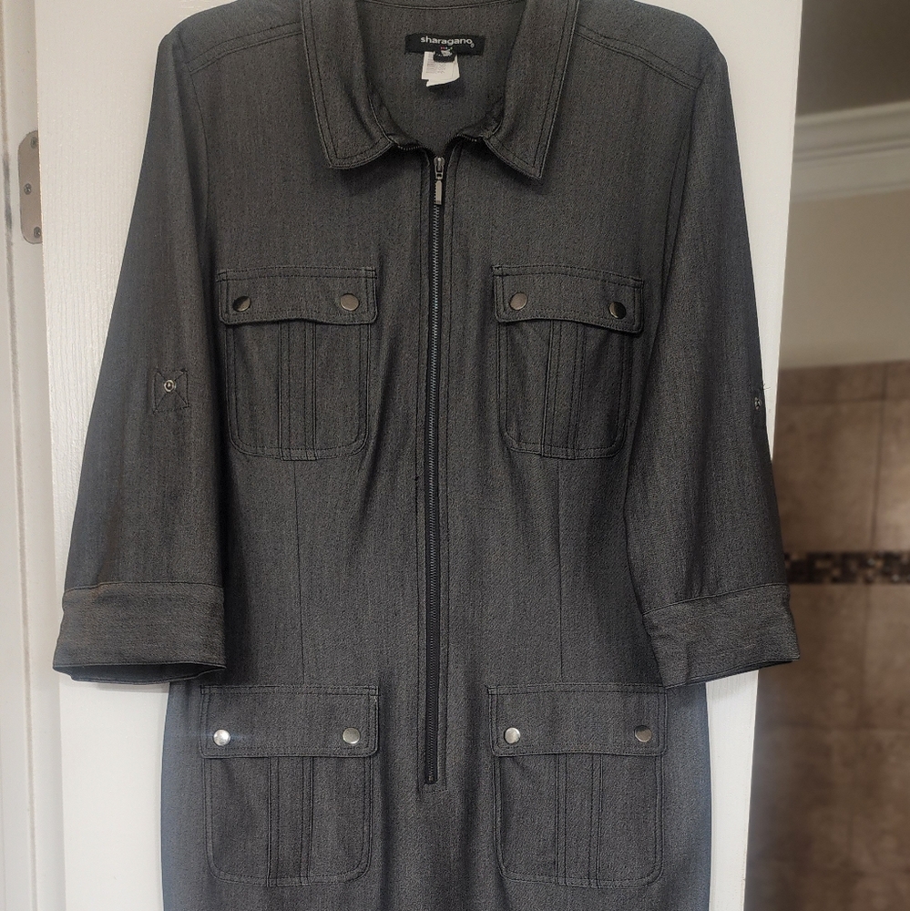 Dark gray jean dress